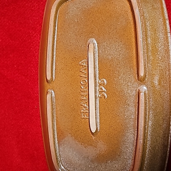 Frankoma Pottery Gravy Boat 6S & Tray 5PS Plainsman  Speckled Brown - Picture 8 of 9